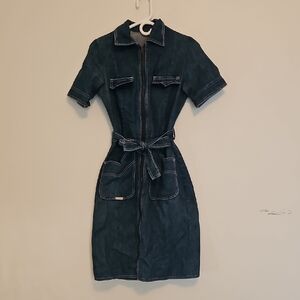Denim Short Sleeve Dress